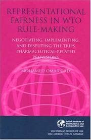 Tapa de Representational Fairness in Wto Rule Making