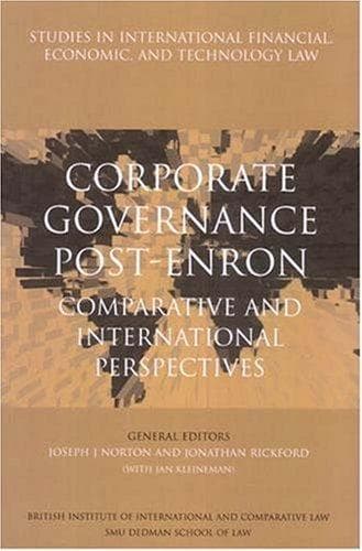 Tapa de Corporate Governance Post-Enron