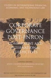Tapa de Corporate governance Post-Enron