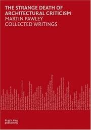 Tapa de Strange Death of Architectural Criticism