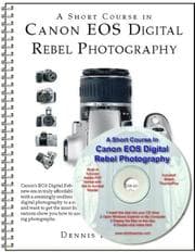 Tapa de A Short Course in Canon EOS Digital Rebel Photography (book/ebook)