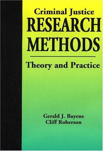 Tapa de Criminal justice research methods