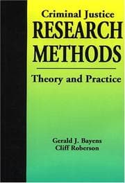 Tapa de Criminal justice research methods