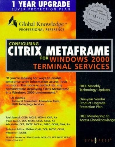 Tapa de Configuring Citrix MetaFrame for Windows 2000 terminal services