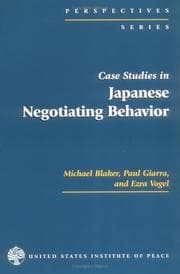 Tapa de Case studies in Japanese negotiating behavior