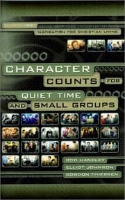 Tapa de Character counts for quiet time and small groups