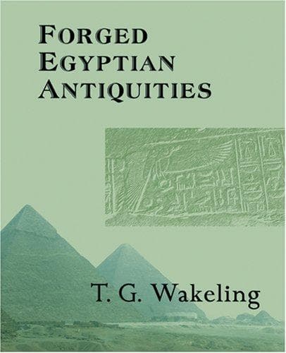 Tapa de Forged Egyptian antiquities