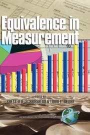 Tapa de Equivalence in Measurement (Research in Management, V. 1) (Research in Management)
