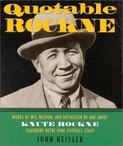 Tapa de Quotable Rockne (Potent Quotables)