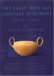 Tapa de The early Iron Age cemetery at Torone