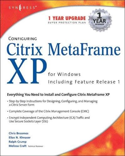 Tapa de Configuring Citrix MetaFrame XP for Windows including feature release 1