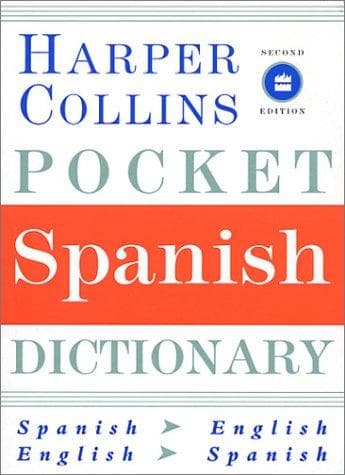 Tapa de Collins pocket Spanish dictionary