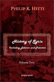 Tapa de History of Syria Including Lebanon and Palestine, Vol. 2