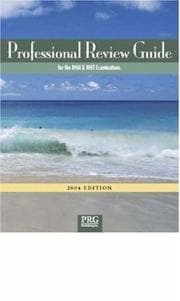 Tapa de Professional Review Guide for the RHIA and RHIT Examinations 2004 Edition with Interactive CD-ROM