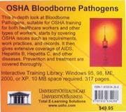 Tapa de OSHA Bloodborne Pathogens