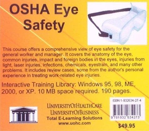 Tapa de OSHA Eye Safety (Interactive Training Library)