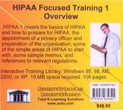 Tapa de HIPAA Focused Training 1 Overview