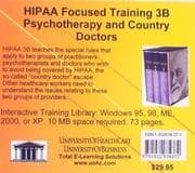 Tapa de HIPAA Focused Training 3B Psychotherapy and Country Doctors