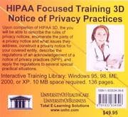 Tapa de HIPAA Focused Training 3D Notice of Privacy Practices