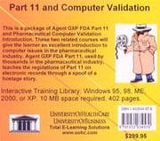Tapa de Part 11 and Computer Validation