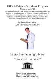 Tapa de HIPAA Privacy Certificate Program Manual and CD
