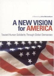 Tapa de A new vision for America