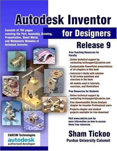 Tapa de Autodesk Inventor for Designers Release 9