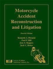 Tapa de Motorcycle accident reconstruction and litigation