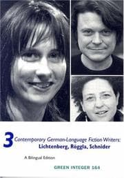 Tapa de 3 contemporary German-language fiction writers