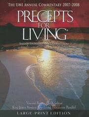 Tapa de Precepts for Living 2007-2008: Umi Annual Sunday School Lesson Commentary