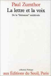 Tapa de La lettre et la voix