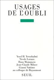 Tapa de Usages de l'oubli