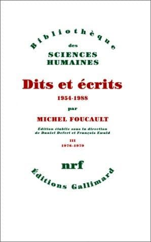 Tapa de Dits et écrits, 1954-1988
