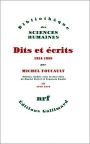Tapa de Dits et écrits, 1954-1988