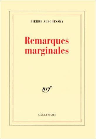 Tapa de Remarques marginales