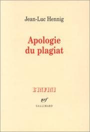 Tapa de Apologie du plagiat