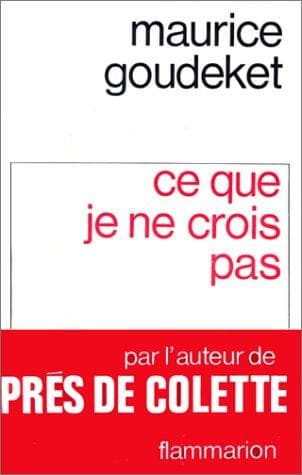 Tapa de Ce que je ne crois pas