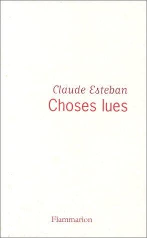 Tapa de Choses lues
