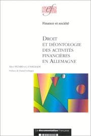 Tapa de Droit et déontologie des activités financières en Allemagne