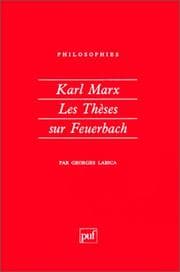 Tapa de Karl Marx, les "Thèses sur Feuerbach"