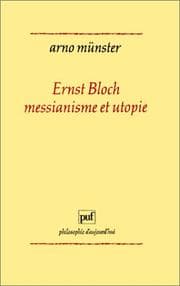 Tapa de Ernst Bloch, messianisme et utopie