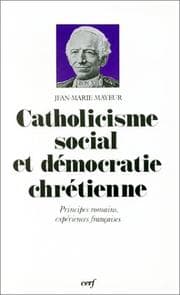 Tapa de Catholicisme social et démocratie chrétienne