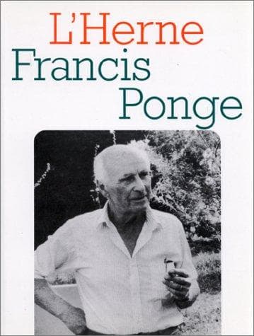 Tapa de Francis Ponge