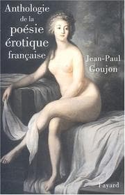 Tapa de Anthologie de la poésie érotique française