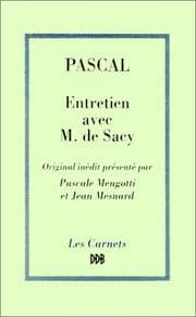 Tapa de Entretien avec M. de Sacy sur Epictète et Montaigne