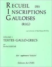 Tapa de Recueil des inscriptions gauloises (XLVe supplément à "Gallia,") (French Edition)