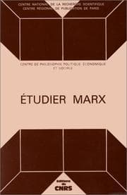 Tapa de Etudier Marx