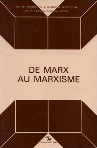Tapa de De Marx au marxisme