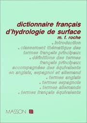 Tapa de Dictionnaire français d'hydrologie de surface, avec équivalents en anglais, espagnol, allemand