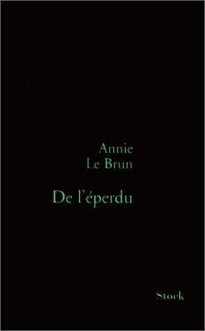 Tapa de De l'éperdu